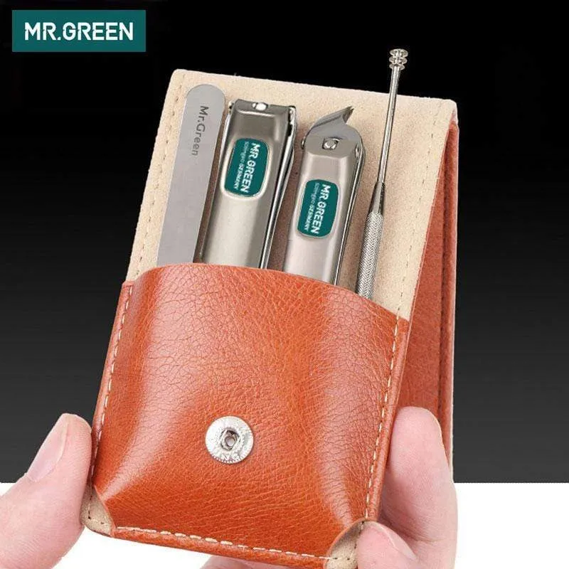 Professionelle Edelstahl-Nagelknipser-Set zu Hause 4 in 1 Maniküre-Werkzeuge Pflege-Kit Kunst tragbare Nagelpflege