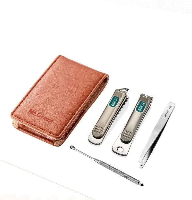 Professionelle Edelstahl-Nagelknipser-Set zu Hause 4 in 1 Maniküre-Werkzeuge Pflege-Kit Kunst tragbare Nagelpflege