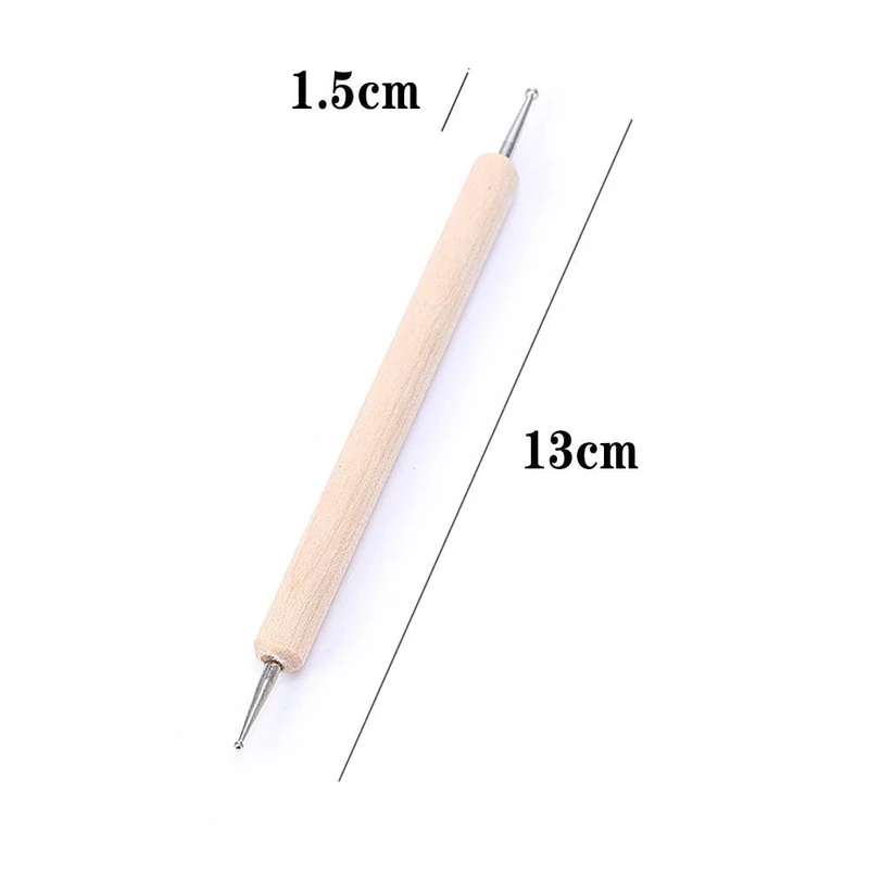 5 Teile/sätze Nail art Stift 2 In 1 Doppel Enden Punktierung Zeichnung Malerei UV Gel Liner Polnischen Pinsel Set Nagel kunst Punktierung Werkzeuge