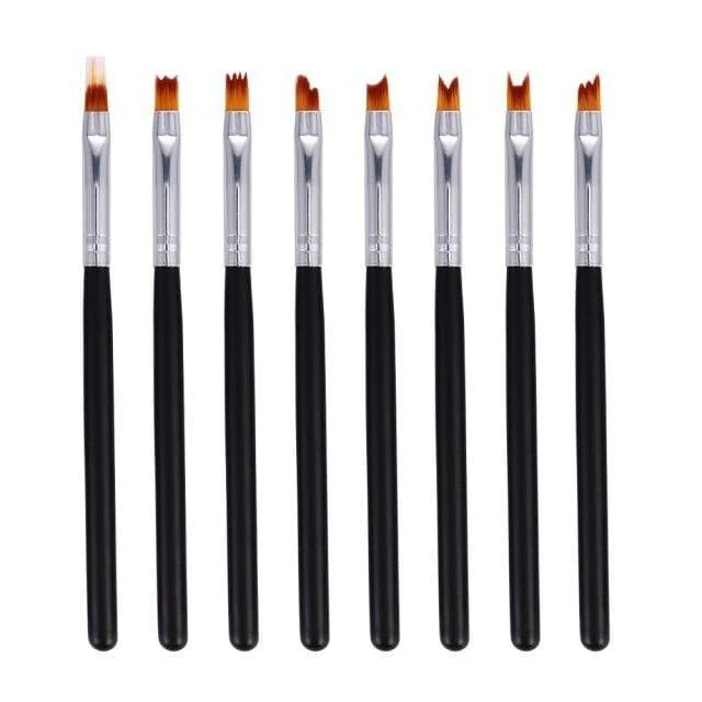 5 Teile/sätze Nail art Stift 2 In 1 Doppel Enden Punktierung Zeichnung Malerei UV Gel Liner Polnischen Pinsel Set Nagel kunst Punktierung Werkzeuge