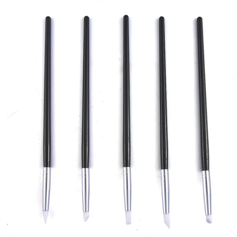 5 Teile/sätze Nail art Stift 2 In 1 Doppel Enden Punktierung Zeichnung Malerei UV Gel Liner Polnischen Pinsel Set Nagel kunst Punktierung Werkzeuge