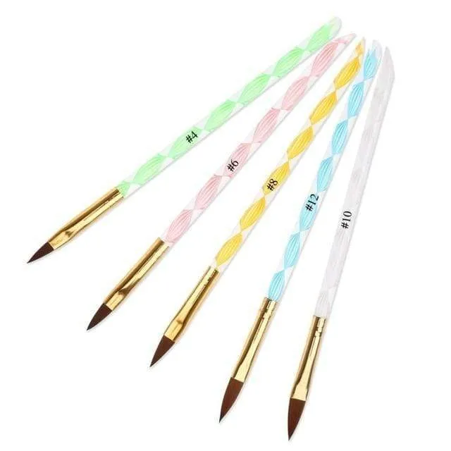 5 Teile/sätze Nail art Stift 2 In 1 Doppel Enden Punktierung Zeichnung Malerei UV Gel Liner Polnischen Pinsel Set Nagel kunst Punktierung Werkzeuge