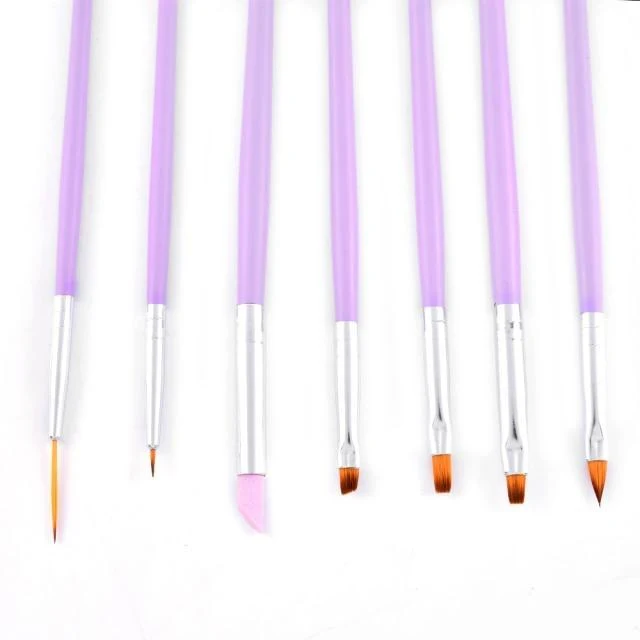 5 Teile/sätze Nail art Stift 2 In 1 Doppel Enden Punktierung Zeichnung Malerei UV Gel Liner Polnischen Pinsel Set Nagel kunst Punktierung Werkzeuge