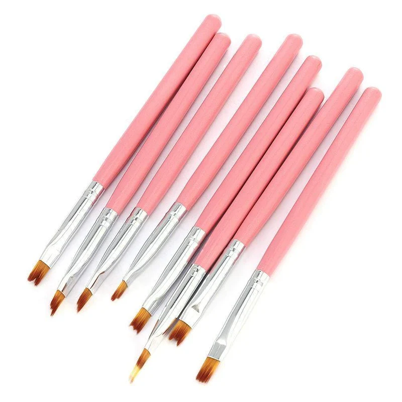 5 Teile/sätze Nail art Stift 2 In 1 Doppel Enden Punktierung Zeichnung Malerei UV Gel Liner Polnischen Pinsel Set Nagel kunst Punktierung Werkzeuge