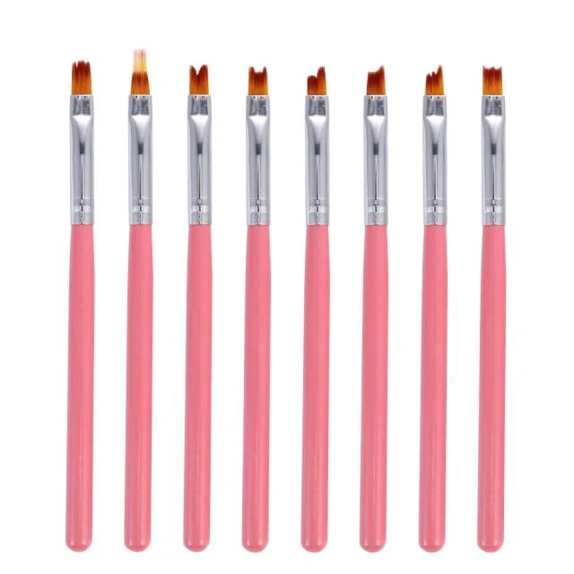 5 Teile/sätze Nail art Stift 2 In 1 Doppel Enden Punktierung Zeichnung Malerei UV Gel Liner Polnischen Pinsel Set Nagel kunst Punktierung Werkzeuge