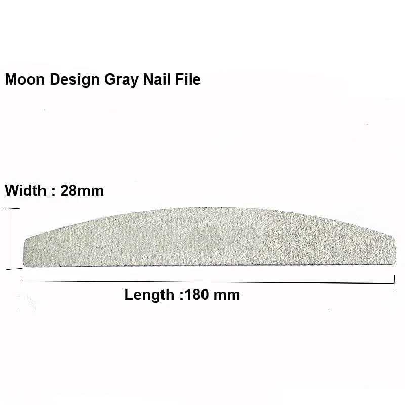 50Pcs 100/180 Nail art Schleifen Schleifpapier Nagel Waschbar Nagel Datei Semilune Banana Polieren Gebogene Professionelle Maniküre Werkzeuge Set