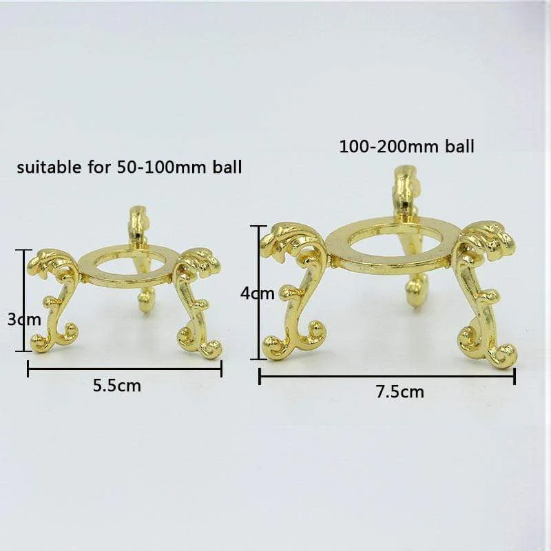 1 stücke Große Metall Kristall Ball Stand Glas Basis Kugel Ständer Halter Wohnkultur Ornamente Party Geschenk Briefbeschwerer Globus Erde