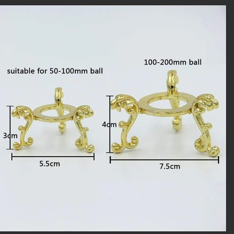 1 stücke Große Metall Kristall Ball Stand Glas Basis Kugel Ständer Halter Wohnkultur Ornamente Party Geschenk Briefbeschwerer Globus Erde
