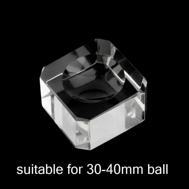 10 Stück transparentes Glas, quadratisches Grübchen, Kristallkugel, Display-Basis, Tischhalter, Ständer, Heimdekoration, Ornamente, Party-Geschenk, Briefbeschwerer