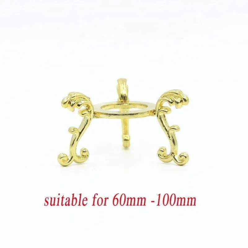 1 stücke Ball Stehen Metall Gold-überzogene Display Halter Rack Unterstützung Basis Für Fußball Volleyball Basketball Fußball Wohnkultur ornament