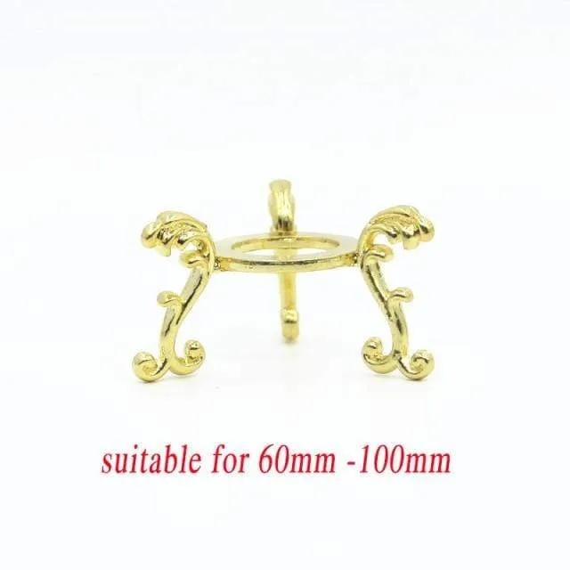 1 stücke Ball Stehen Metall Gold-überzogene Display Halter Rack Unterstützung Basis Für Fußball Volleyball Basketball Fußball Wohnkultur ornament