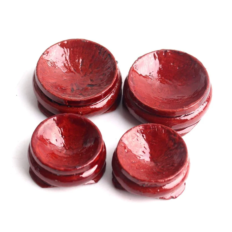 Holz-Bastelständer, Sockel, Fundament für Kristallkugel, Kugel, Globus, Kugel, Ei, Rot