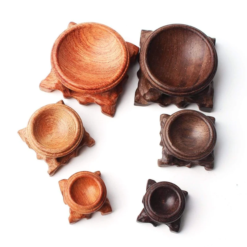 Holzhandwerk-Ausstellungsstand-Sockel-Sockel-Fundament für Kristallkugel-Kugel-Kugel-Kugel-Ei Niedlich