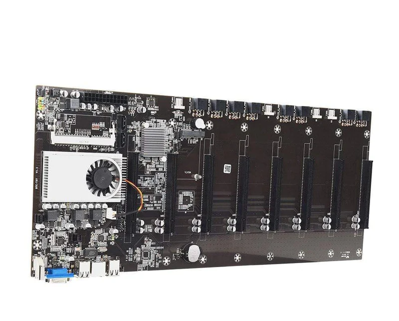 Riserless-Mining-Motherboard mit 8 GPU, Bitcoin, Krypto, Etherum-Mining, unterstützt 1066/1333/1600 MHz