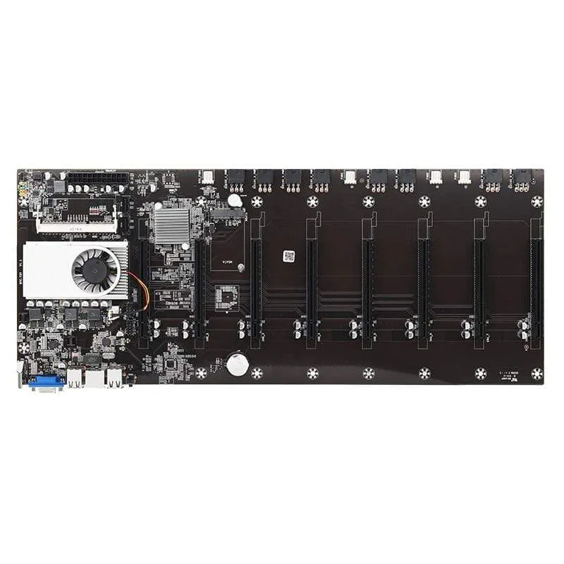 Riserless-Mining-Motherboard mit 8 GPU, Bitcoin, Krypto, Etherum-Mining, unterstützt 1066/1333/1600 MHz