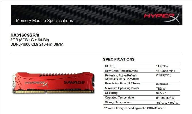 Kingston HyperX Savage Memory RAM DDR3 4G 8G 1600 MHz 1866 MHz 2133 MHz 2400 MHz 4 GB 8 GB 1.5 V PC3-12800 240-Pin-DIMM Für den Desktop
