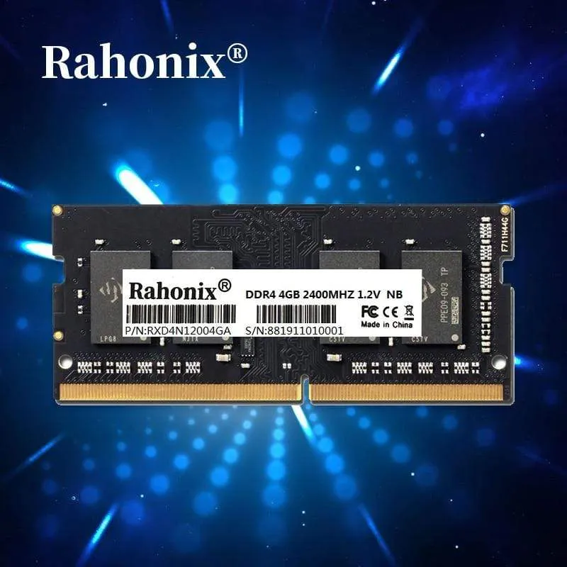 DDR4-Laptop-Speicher RAM 8GB 16GB 2400 2666MHz Speicher 4GB 2133 2400MHz Sodimm Rahonix DDR4 Notebook Memoria Hohe Leistung
