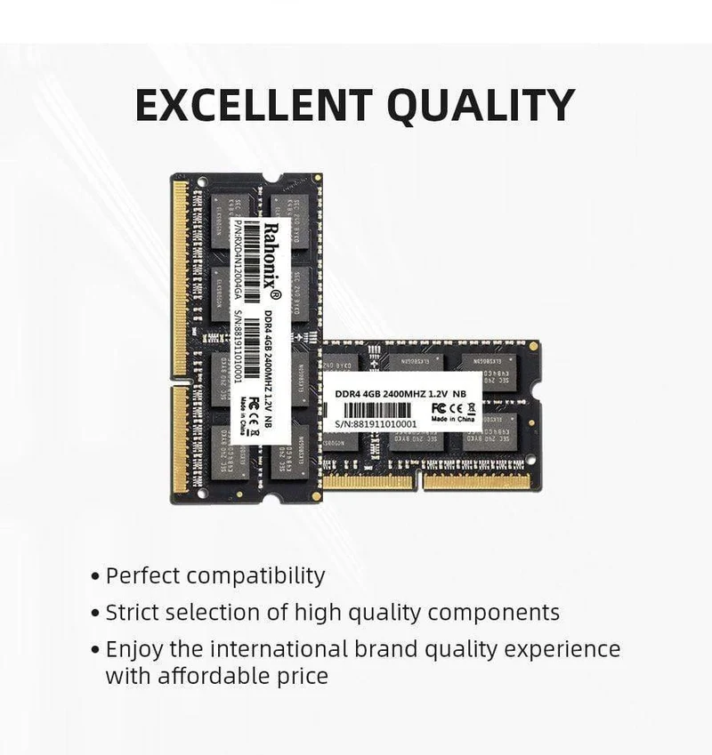 DDR4-Laptop-Speicher RAM 8GB 16GB 2400 2666MHz Speicher 4GB 2133 2400MHz Sodimm Rahonix DDR4 Notebook Memoria Hohe Leistung
