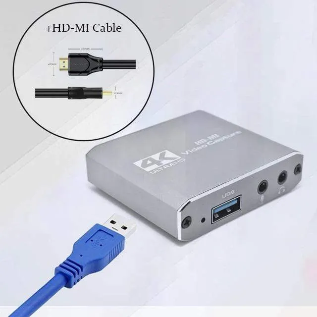 Videoaufnahmekarte für Live-Streaming 1080P 4K USB3.0 HDMI Videoaufnahmekarten-Switch-Spiel für PS4 Xbox Recording Box
