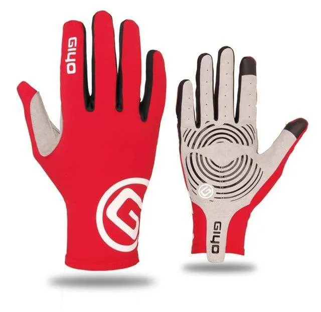 Fahrradhandschuhe, lang, mit vollen Fingern, Sport-Touchscreen, Gel, Sport, Damen und Herren, Sommer, Langfingerhandschuhe, MTB, Rennrad