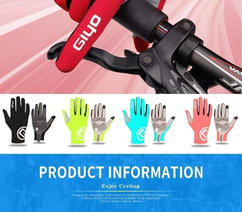 Fahrradhandschuhe, lang, mit vollen Fingern, Sport-Touchscreen, Gel, Sport, Damen und Herren, Sommer, Langfingerhandschuhe, MTB, Rennrad