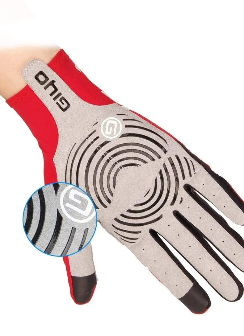 Fahrradhandschuhe, lang, mit vollen Fingern, Sport-Touchscreen, Gel, Sport, Damen und Herren, Sommer, Langfingerhandschuhe, MTB, Rennrad