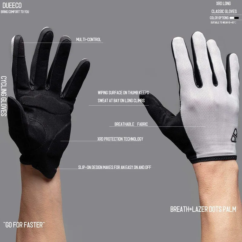 Vollfinger-Fahrradhandschuhe, MTB-MX-Handschuhe, XRD-Pad, stoßdämpfendes, rutschfestes Touchscreen-Design für Männer und Frauen