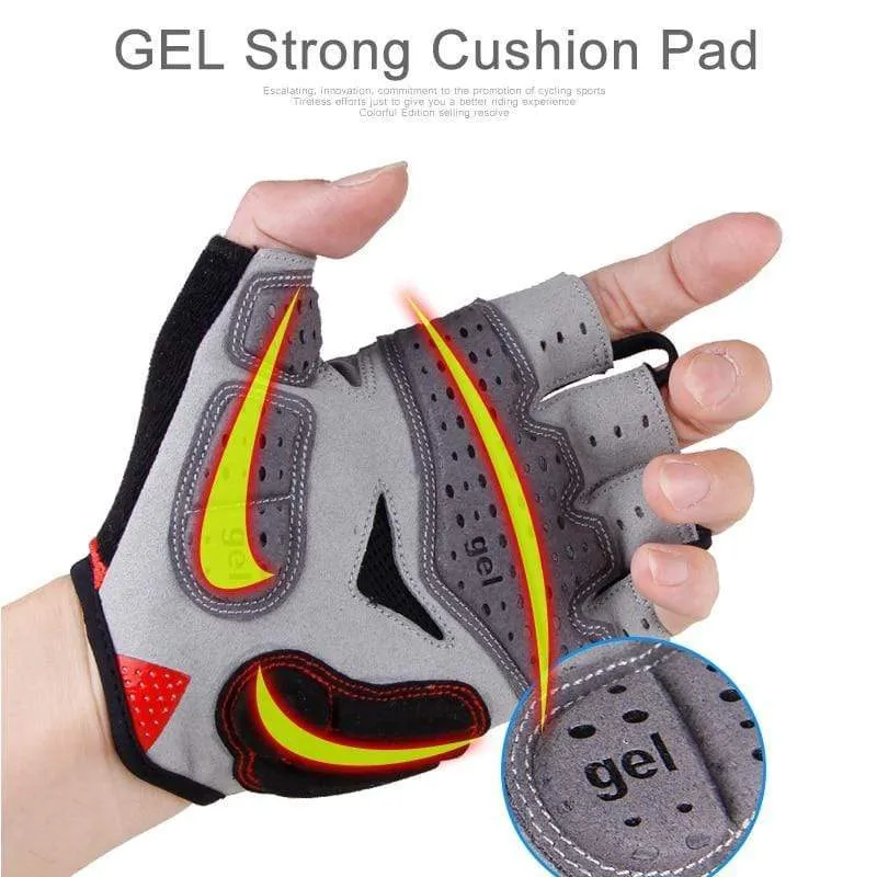 Sommer Fahrradhandschuhe Gel Halbfinger Stoßfeste Sport Gym Handschuhe MTB Mountainbike Fahrradhandschuhe Für Männer/Frauen Anti-skip