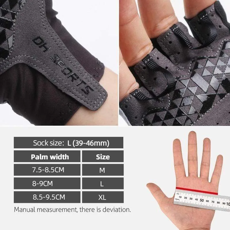 1 Paar Halb-/Vollfinger-Fahrradhandschuhe mit 1 Paar Fahrradsocken für Männer und Frauen, Sport-Fahrradhandschuhe, Rennrad-Set