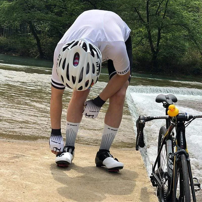 1 Paar Halb-/Vollfinger-Fahrradhandschuhe mit 1 Paar Fahrradsocken für Männer und Frauen, Sport-Fahrradhandschuhe, Rennrad-Set