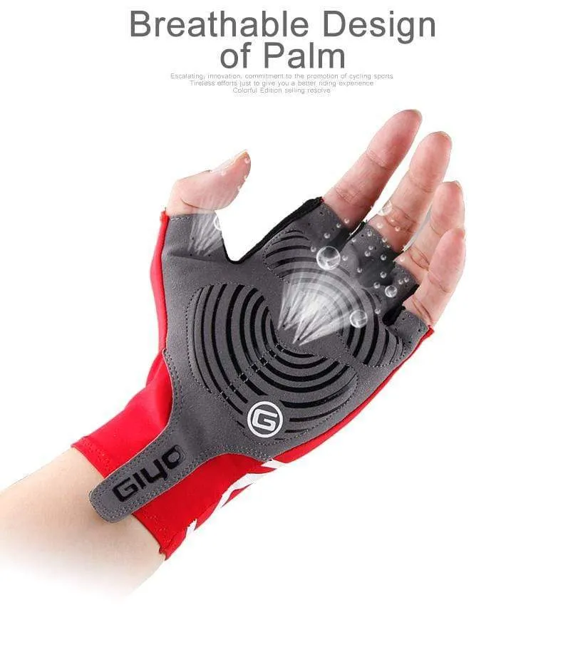 Breaking Wind Fahrradhandschuhe Halbfinger Anti-Rutsch-Fahrradhandschuhe Rennradhandschuh MTB Biciclet Guantes Ciclismo