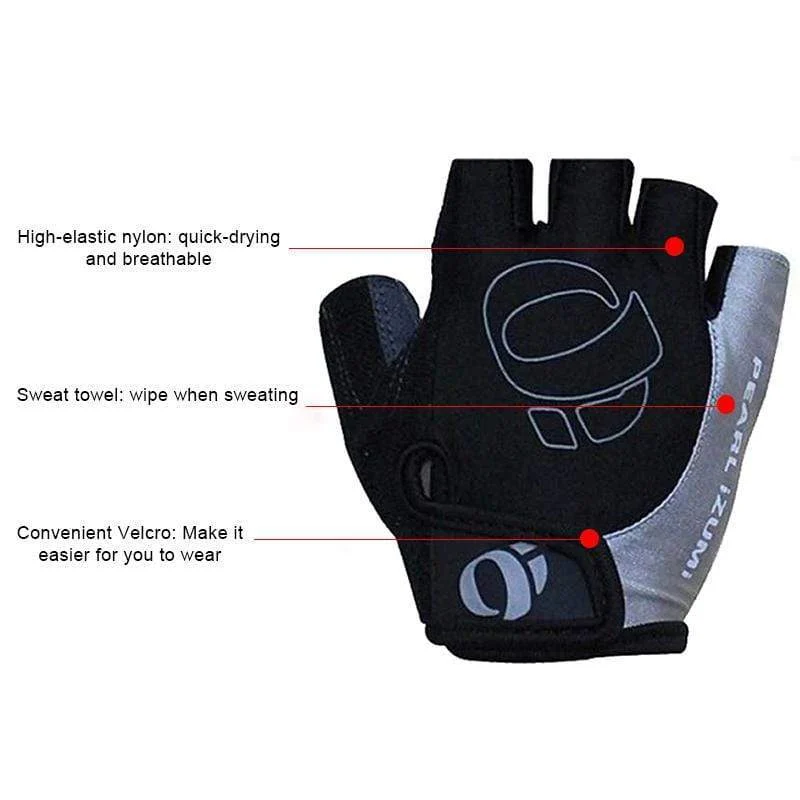 1 Paar Gel Halbfinger Fahrradhandschuhe Anti-Rutsch Anti-Schweiß Fahrrad Handschuhe Links-Rechts Anti-Schock MTB Rennrad Sporthandschuhe Road