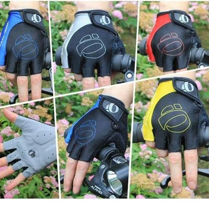 1 Paar Gel Halbfinger Fahrradhandschuhe Anti-Rutsch Anti-Schweiß Fahrrad Handschuhe Links-Rechts Anti-Schock MTB Rennrad Sporthandschuhe Road