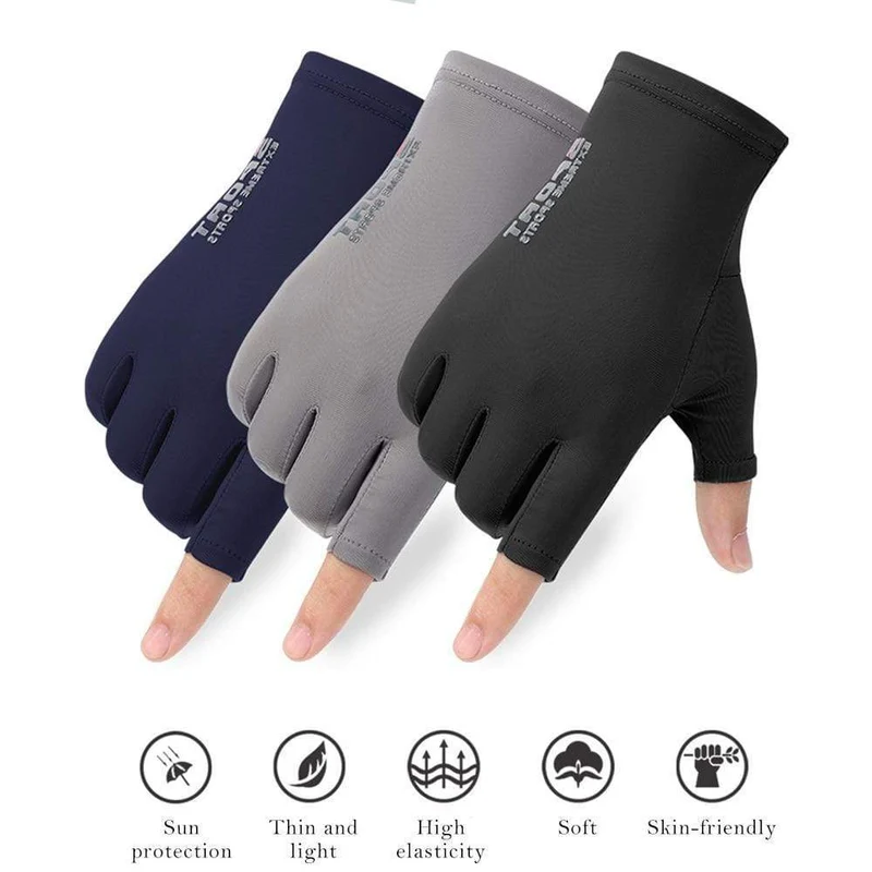 Schnelltrocknende Fahrradhandschuhe zum Radfahren, fingerlose Handschuhe für Herren, solide MTB-Fahrradhandschuhe, rutschfeste Motorrad-Fahrhandschuhe