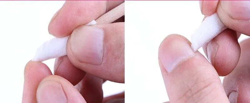 100 teile/los Nail art Holz Sticks Reinigung Orange Nagel Abgestorbene Haut Gabel Häutchen Pusher Remover Nagel Pflege Werkzeuge Für Finger