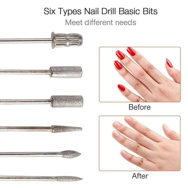 25 W Multifunktions-Nagelbohrmaschine mit 35000 U/min, wiederaufladbar, tragbar, stark polierend, Maniküre- und Pediküre-Set, Nagelwerkzeuge