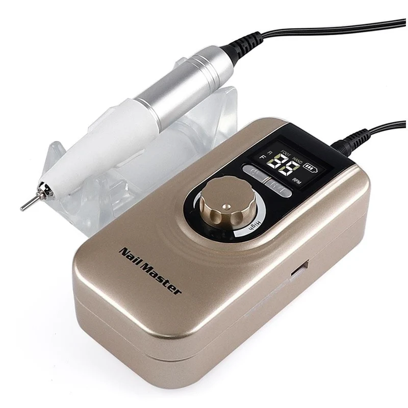 25 W Multifunktions-Nagelbohrmaschine mit 35000 U/min, wiederaufladbar, tragbar, stark polierend, Maniküre- und Pediküre-Set, Nagelwerkzeuge