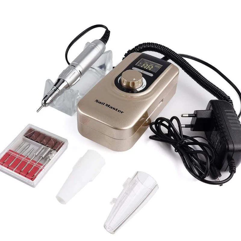 25 W Multifunktions-Nagelbohrmaschine mit 35000 U/min, wiederaufladbar, tragbar, stark polierend, Maniküre- und Pediküre-Set, Nagelwerkzeuge