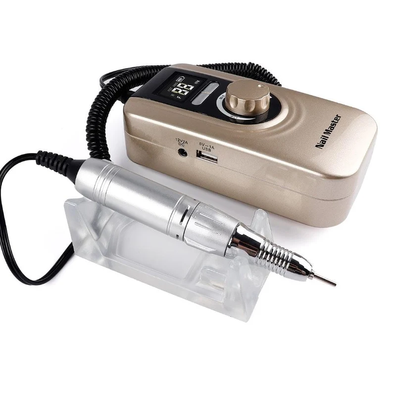 25 W Multifunktions-Nagelbohrmaschine mit 35000 U/min, wiederaufladbar, tragbar, stark polierend, Maniküre- und Pediküre-Set, Nagelwerkzeuge