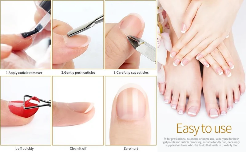 Doppelseitige Nägel Nagelhautschieber Finger Abgestorbene Haut Entferner Nagelzange Cutter für Maniküre Pediküre Zubehör Kunst Werkzeug Sets