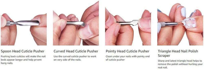 Doppelseitige Nägel Nagelhautschieber Finger Abgestorbene Haut Entferner Nagelzange Cutter für Maniküre Pediküre Zubehör Kunst Werkzeug Sets