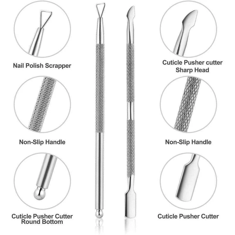 Doppelseitige Nägel Nagelhautschieber Finger Abgestorbene Haut Entferner Nagelzange Cutter für Maniküre Pediküre Zubehör Kunst Werkzeug Sets