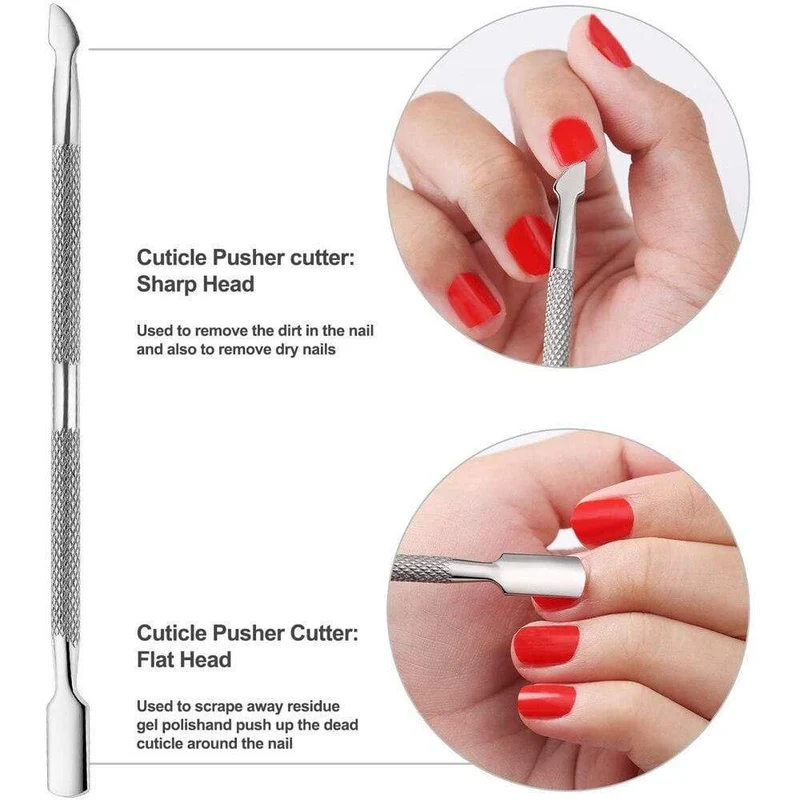 Doppelseitige Nägel Nagelhautschieber Finger Abgestorbene Haut Entferner Nagelzange Cutter für Maniküre Pediküre Zubehör Kunst Werkzeug Sets