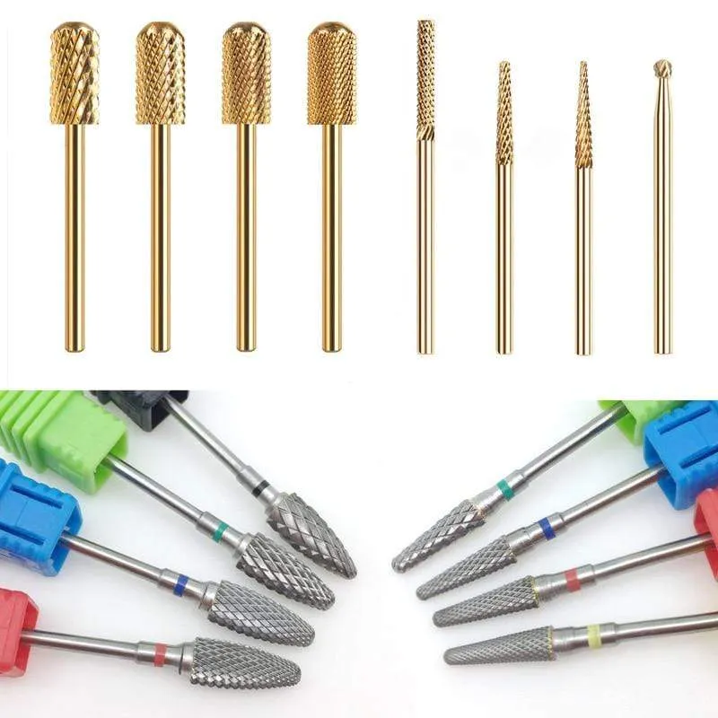 28 Typ Hartmetall-Nagelbohrer für elektrische Bohrmaschine, Maniküre-Maschinenzubehör, Wolframnägel, Fräser, Nagelfeilen, Kunstwerkzeuge