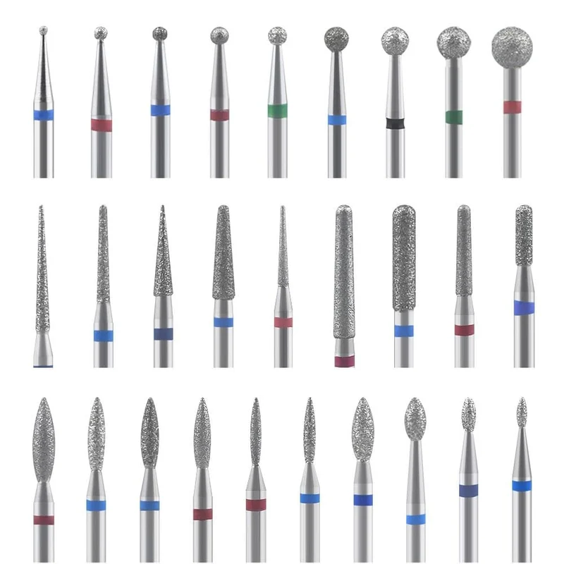 Diamant-Nagelbohrer, Fräser, Nagelkunst-Bohrer, Nagelhautreinigungsschneider für Maniküre, Nagelfeilen, elektrische Mühlen, Grat-Nagelwerkzeug