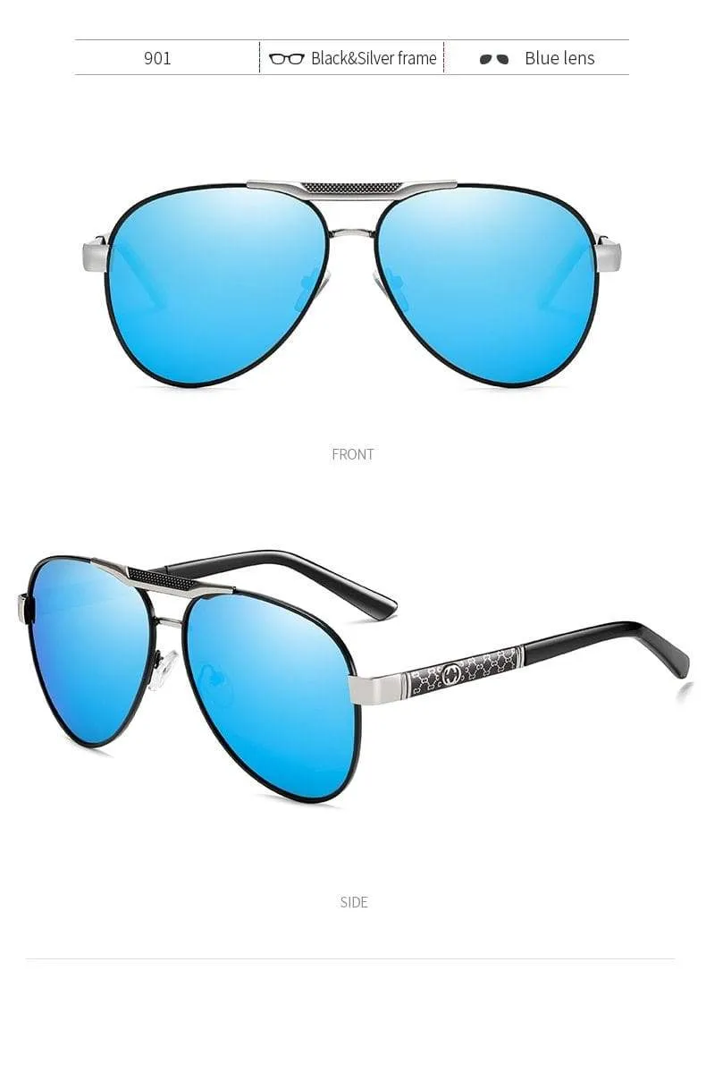 Polarisierte Sonnenbrille für Herren für Sport im Freien, Autofahren, Polaroid-Sonnenbrille, Herren, Piloten-Sonnenbrille mit Metallrahmen, Gafas De
