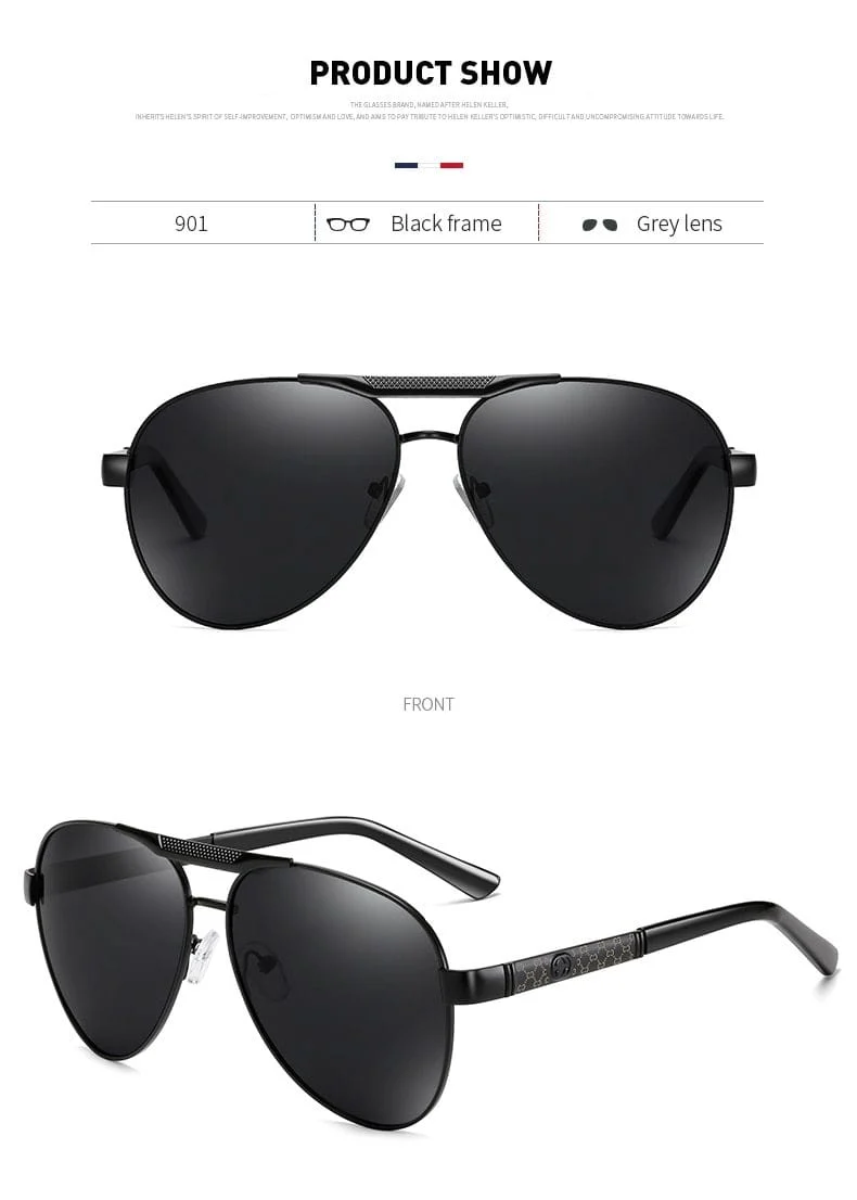 Polarisierte Sonnenbrille für Herren für Sport im Freien, Autofahren, Polaroid-Sonnenbrille, Herren, Piloten-Sonnenbrille mit Metallrahmen, Gafas De