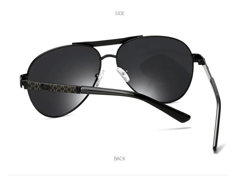 Polarisierte Sonnenbrille für Herren für Sport im Freien, Autofahren, Polaroid-Sonnenbrille, Herren, Piloten-Sonnenbrille mit Metallrahmen, Gafas De
