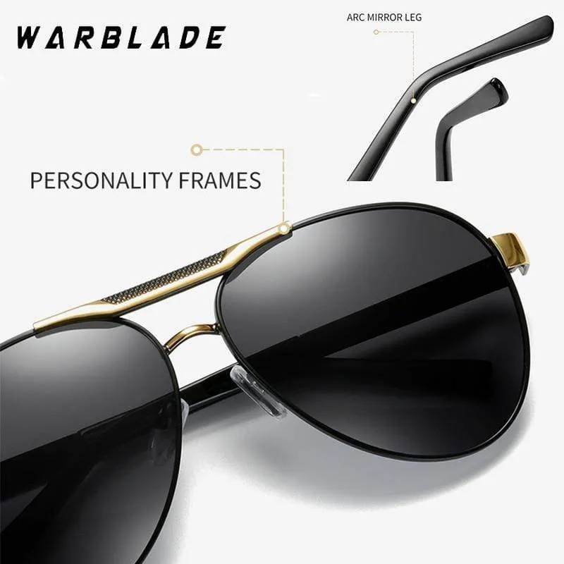 Polarisierte Sonnenbrille für Herren für Sport im Freien, Autofahren, Polaroid-Sonnenbrille, Herren, Piloten-Sonnenbrille mit Metallrahmen, Gafas De
