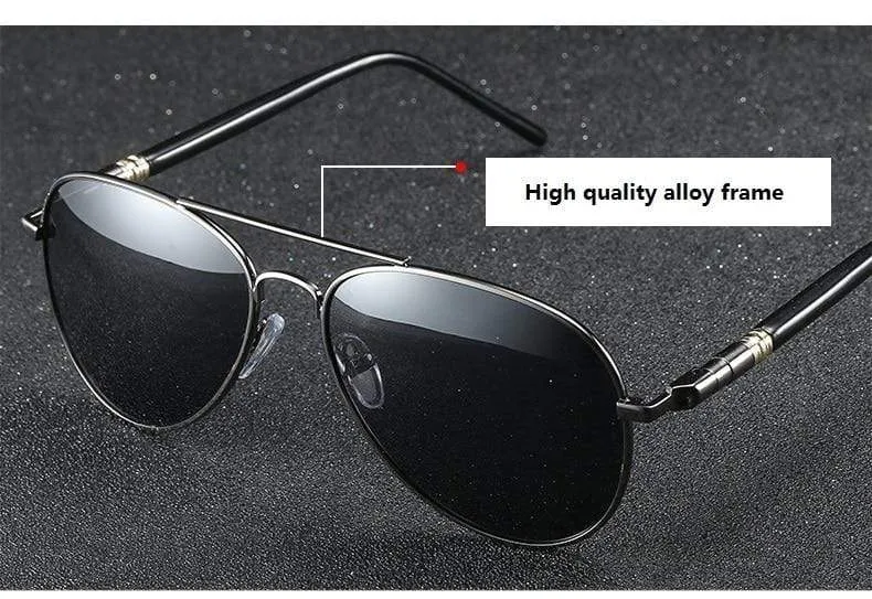 Polarisierte Sonnenbrille für Herren und Damen, Vintage-Sonnenbrille für Autofahrer, Pilotenbrille, Markendesigner, schwarze Sonnenbrille für Herren und Damen, UV400